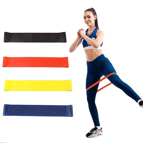 4 Resistance Bands Exercise Loop Full Body Workout Fitness Yoga ...
